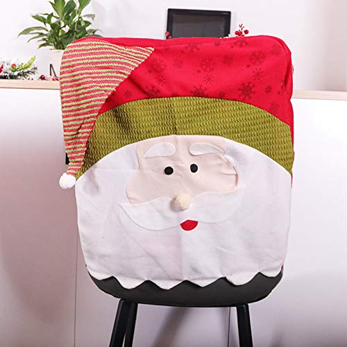 Xmas Chair Cap Chair Slip Case duurzaam doek van hoge kwaliteit matig eenvoudig te installeren Kerstdecoratie voor… - Afbeelding 5