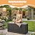 ATMELT Outdoor Storage Box, 90 Gallon Resin Deck Box, Lockable Indoor Outdoor Waterproof Storage Bins With Bottom Wheels for Patio Cushions, Gardening Tools, Black