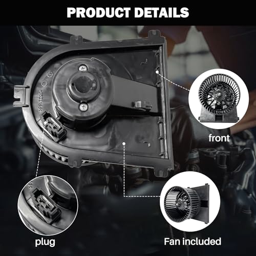 Image of 700158 AC Heater Blower Motor Fan Front Fit for Audi TT Quattro 2000-2006, for Porsche 911 1999-2013, Boxster 1997-2012, Cayman 2006-2008, Fit for Volkswagen Beetle, Golf, Jetta