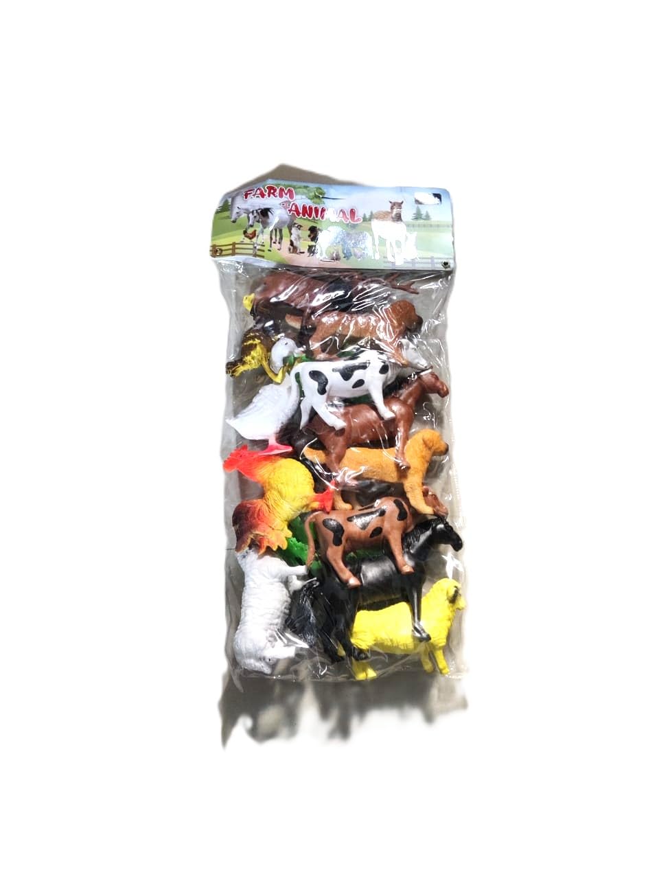 Shivalik Enterprises Farm Animal Toys Set, 12 Pieces with 2 Trees, Large Size 2