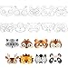 36 Pcs Jungle Theme Animal Masks for Kids DIY Graffiti Blank Painting Paper Mask Color Your Own Animal Mask Dress up Masks for Party Kits for Kids Jungle Safari Party Favors Class Home