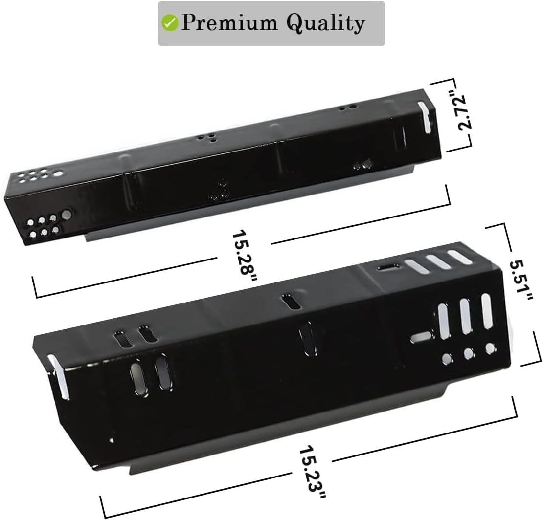 Grill Heat Plate Replacement for Dyna-Glo 5 Burner DGH474CRP DGH485CRP DGH483CRP, Dyna-Glo 4 Burner DGH450CRP Grills, Porcelain Steel Heat Plate for Revoace GBC1793W, 5 Pack