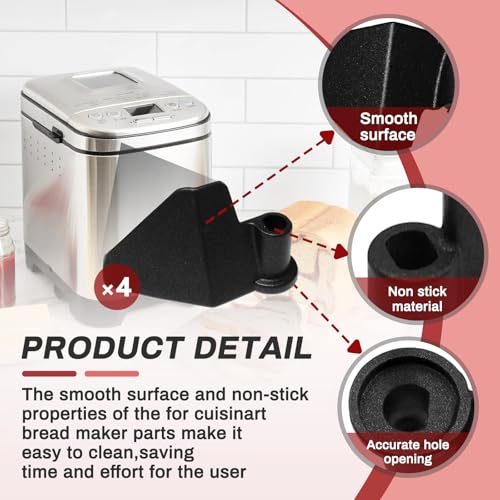 image for FixlyFido 4-Pack CBK-110KP Kneading Paddle for Cuisinart Bread Maker M