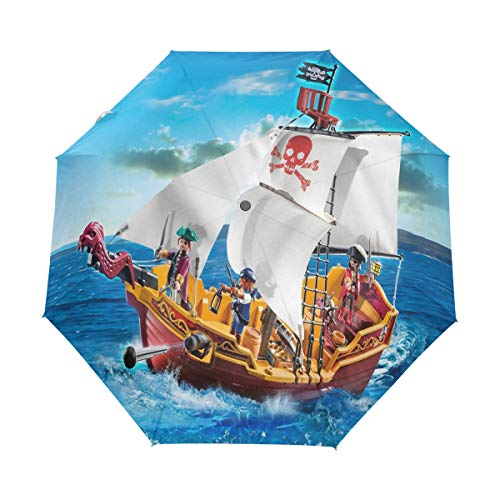 Unique Columbus Day Wallpaper 3 Folds Auto Open Close Anti-UV Umbrella