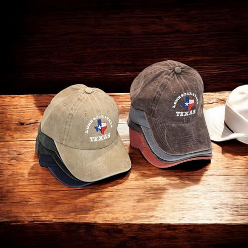 Gorra bordada de algodón ajustable Texas Flag para hombres y mujeres miniatura 4