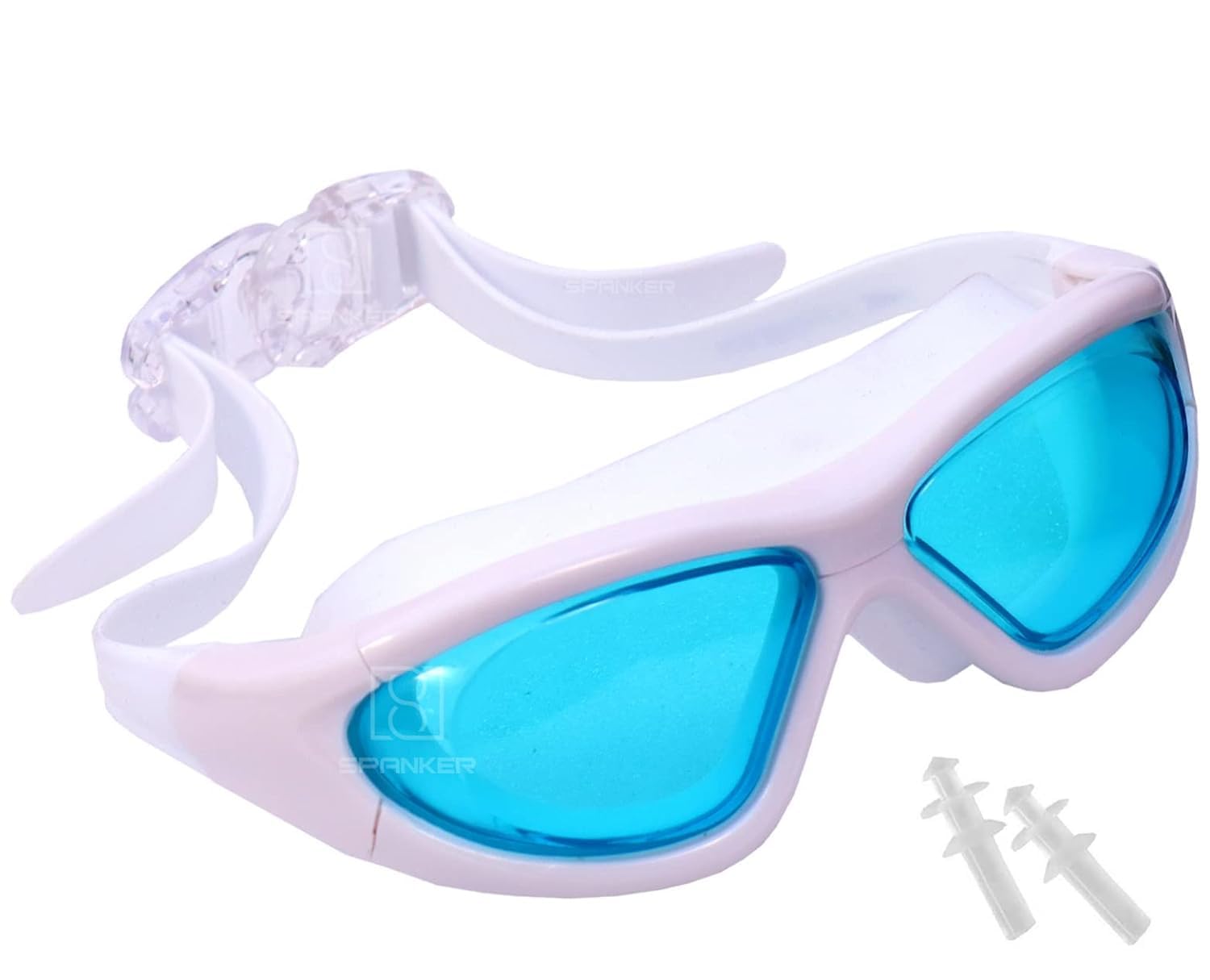 eErlik Wide View Swim Goggles with Ear Plugs, UV Protection No Leaking Anti Fog Lens Swimming Glasses for Adult Women Men and Youth,Sky Blue (B0D2XC5YJ9) Amazon Price History, Amazon Price Tracker