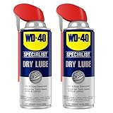 WD-40 Specialist Dry Lube with Smart Straw, Lubricant for Corrosion Protection on Table Saws, Drills and Lathes, Industrial Strength Friction-Reducing Formula, 10 Oz., Twin Pack