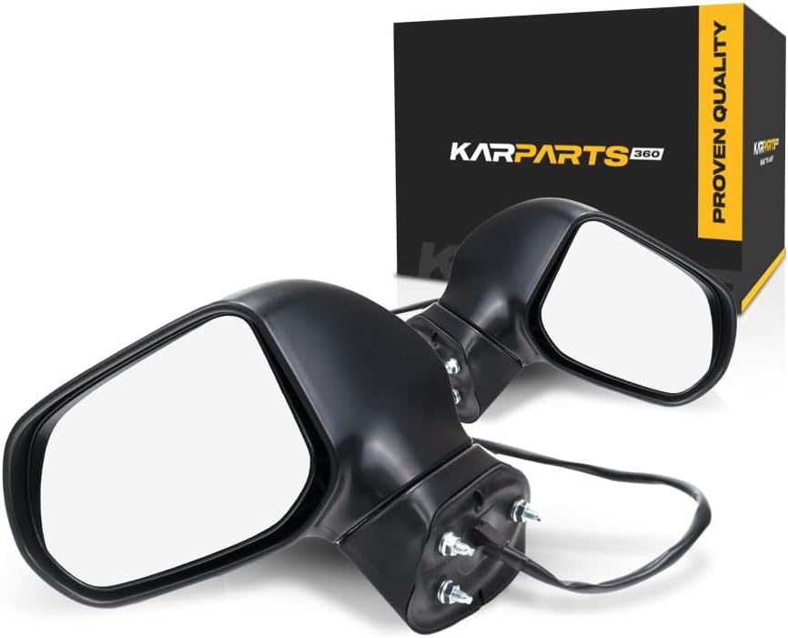 For Honda Civic 2006 2007 2008 Door Mirror Driver & Passenger Side Pair | Power | Non-Heated | Sedan | EX/EX NAVI/LX/SI/SI NAVI Model | Textured Black | For 76250SNAA01ZC | HO1324101, HO1320221