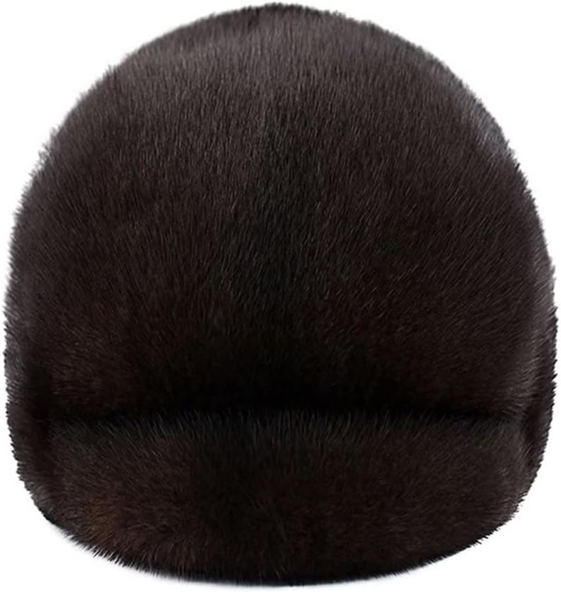 Russian Hat Winter Flat Cap Hat Unisex Warm Earflap Hat Hat for Men Women,Dad's Grandpa's Hat Household,Black-L