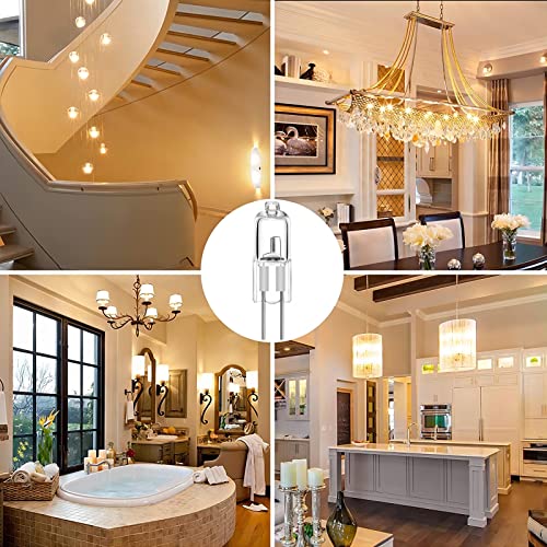 Cmyben G4 Halogen Light Bulbs, 50W 12V 2800K G4 Dimmable Halogen 2 Pin Base Lamp Warm White Clear Capsule Lamp Pack Of 10 #TOP6