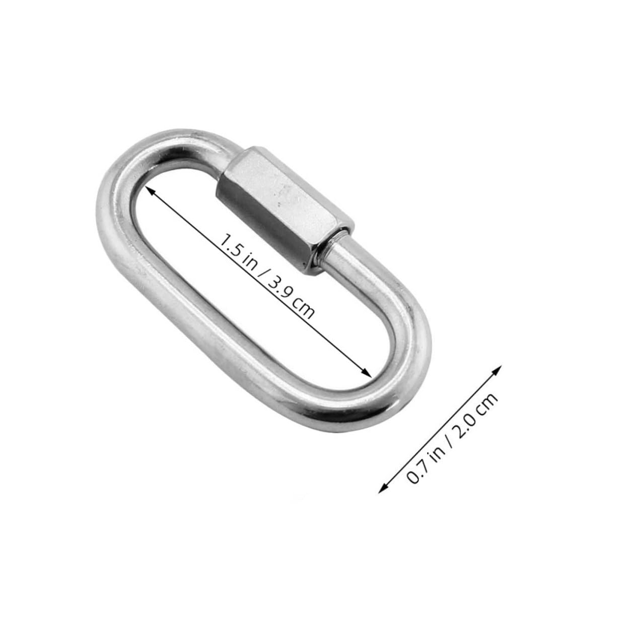 5pcs Stainless Steel Connecting Ring Chain Replacement Locking Connectors Locking Quick Connectors Heavy Duty Link Connectors Threaded Link Connectors Stainless Steel 304 CIYODO