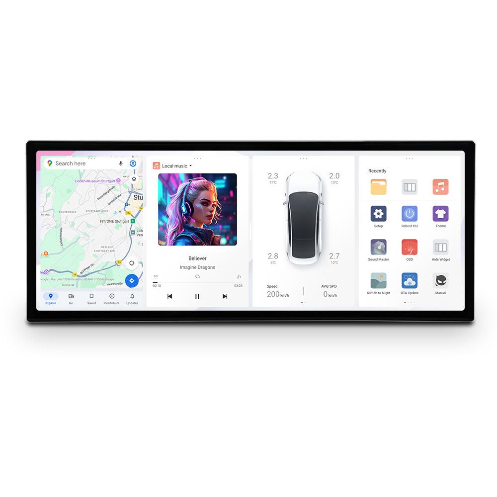 Amazon.com: MekedeTech DUDUAUTO DUDU7 Double Din 12.3 inch