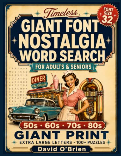 Giant Font Nostalgia Word Search: Extra Large Print Word Puzzles ...