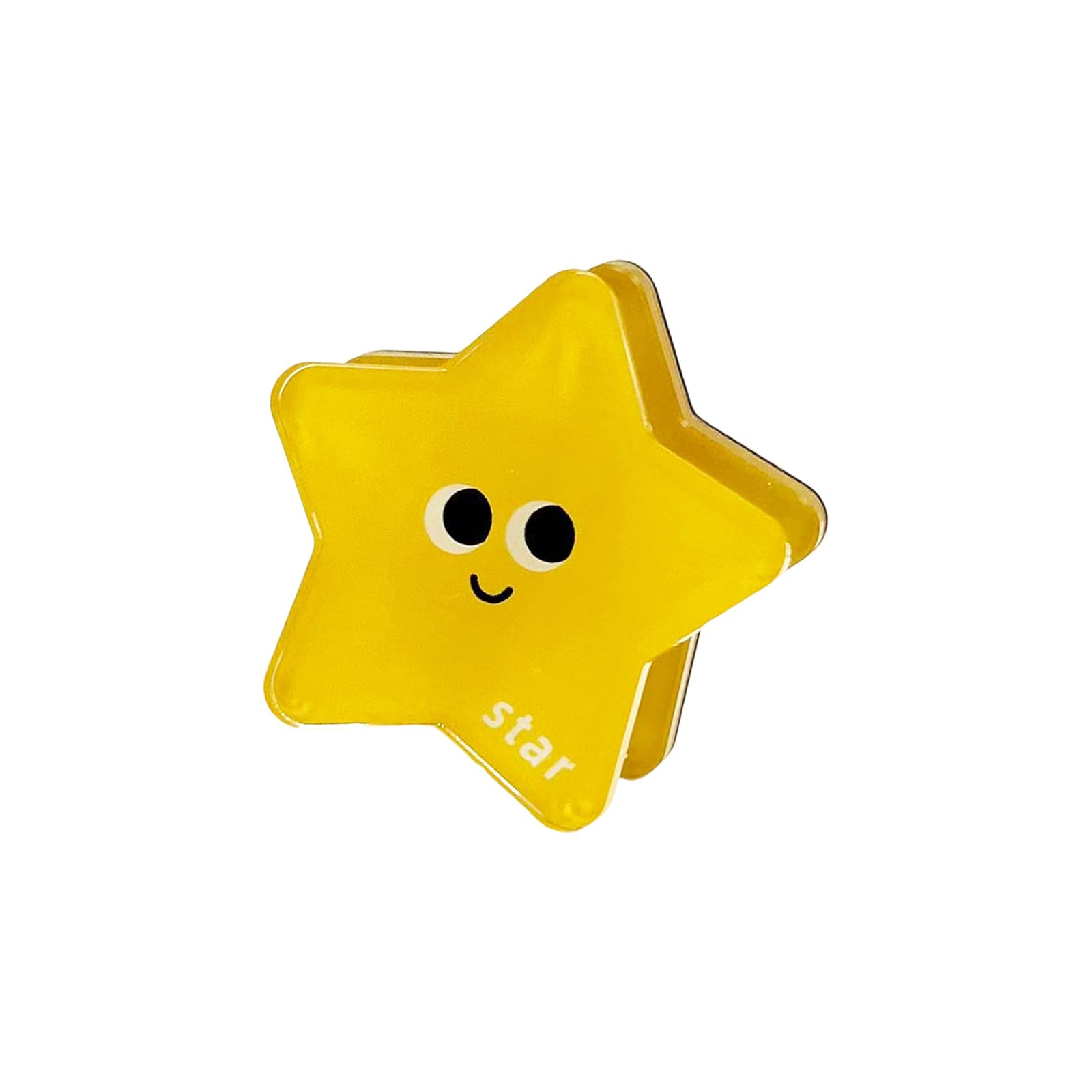 Carotoe Yellow Star Strong Acrylic Fridge Magnet Clip Holder For Sticky Notes Photos Lovely Decoration For Homes Kitchen Lovely Holder