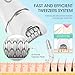 Zesuti Epilators Hair Removal for Women-2 in 1 Eletctric Razors for Women,Dual Head Bikini Trimmer for Pubic Hair/Lady Facial Razor,Cordless Epilator Body Shaver for Smooth Wet/Dry Shaving,Led Light