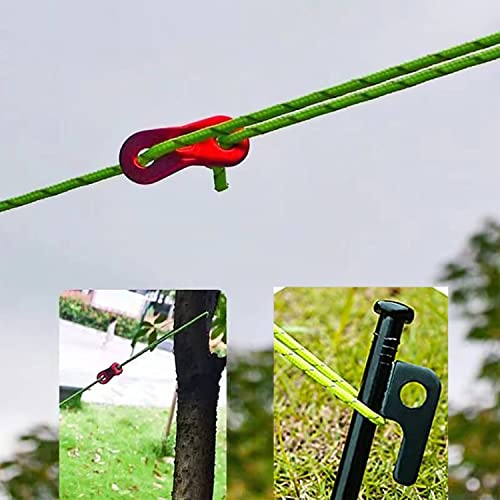 Cyauatt 10 Pcs Heavy Duty Tent Stakes and Camping Hammer Set,10in Metal Tent Stakes for Camp,Ground and Yard,Camping Tent Accessories Kit with Reflective Camping Rope,Tent Clamps and Storage Bag