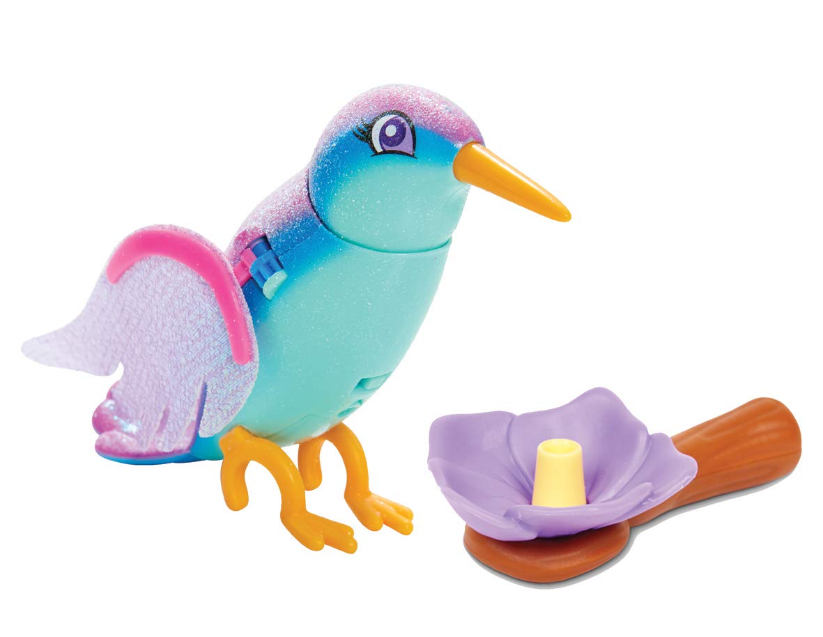 Flutter Friends Hummingbird - Jewel (Bright Aqua & Purple Glitter
