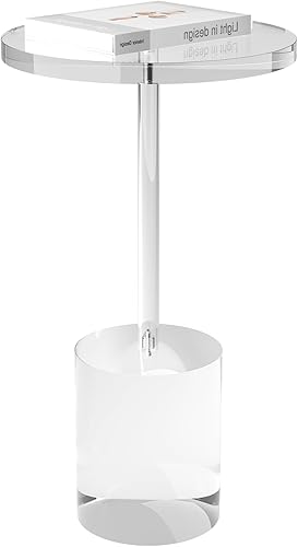 Mesa auxiliar de acrílico, modernas mesas auxiliares de acrílico minimalista, mesa auxiliar transparente para sala de estar, dormitorio, oficina, disponible en Yaxa Guatemala