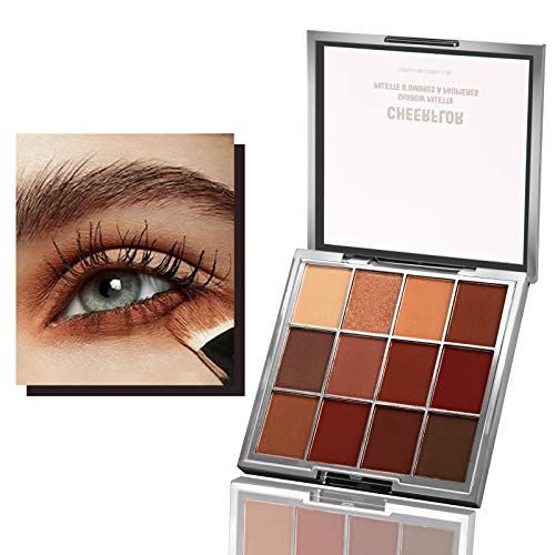 CHEERFLOR Eyeshadow Palette Makeup,Matte Shimmer 12 Colors Makeup Palette,Highly Pigmented Glitter Multi Reflective Creamy Blendable Waterproof Long Lasting Vibrant Eyes Shadow Make Up Cosmetics Set