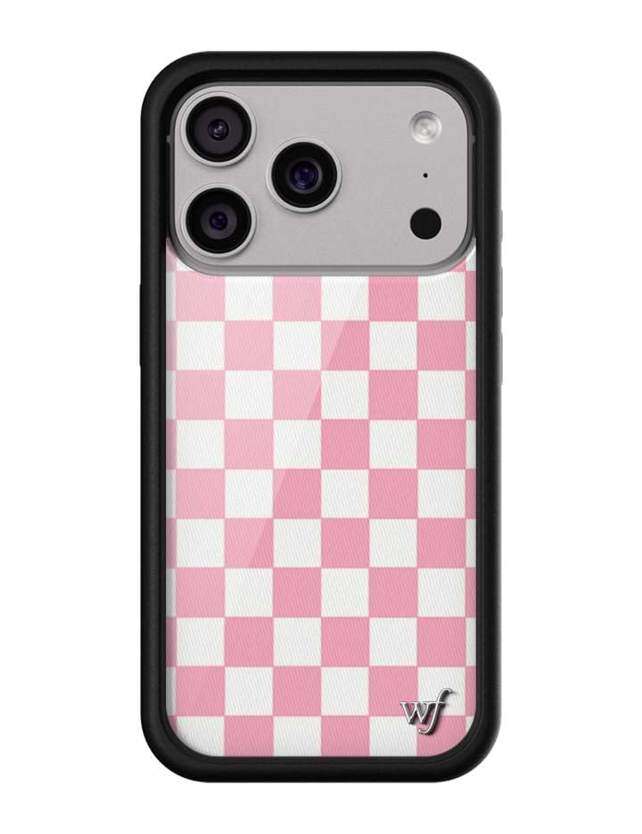 Image of Wildflower Cases - iPhone 17 Pro Compatible - Checkers Pink