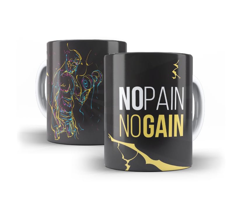 Caneca Personalizada No Pain No Gain Cross Fit Treino Academia