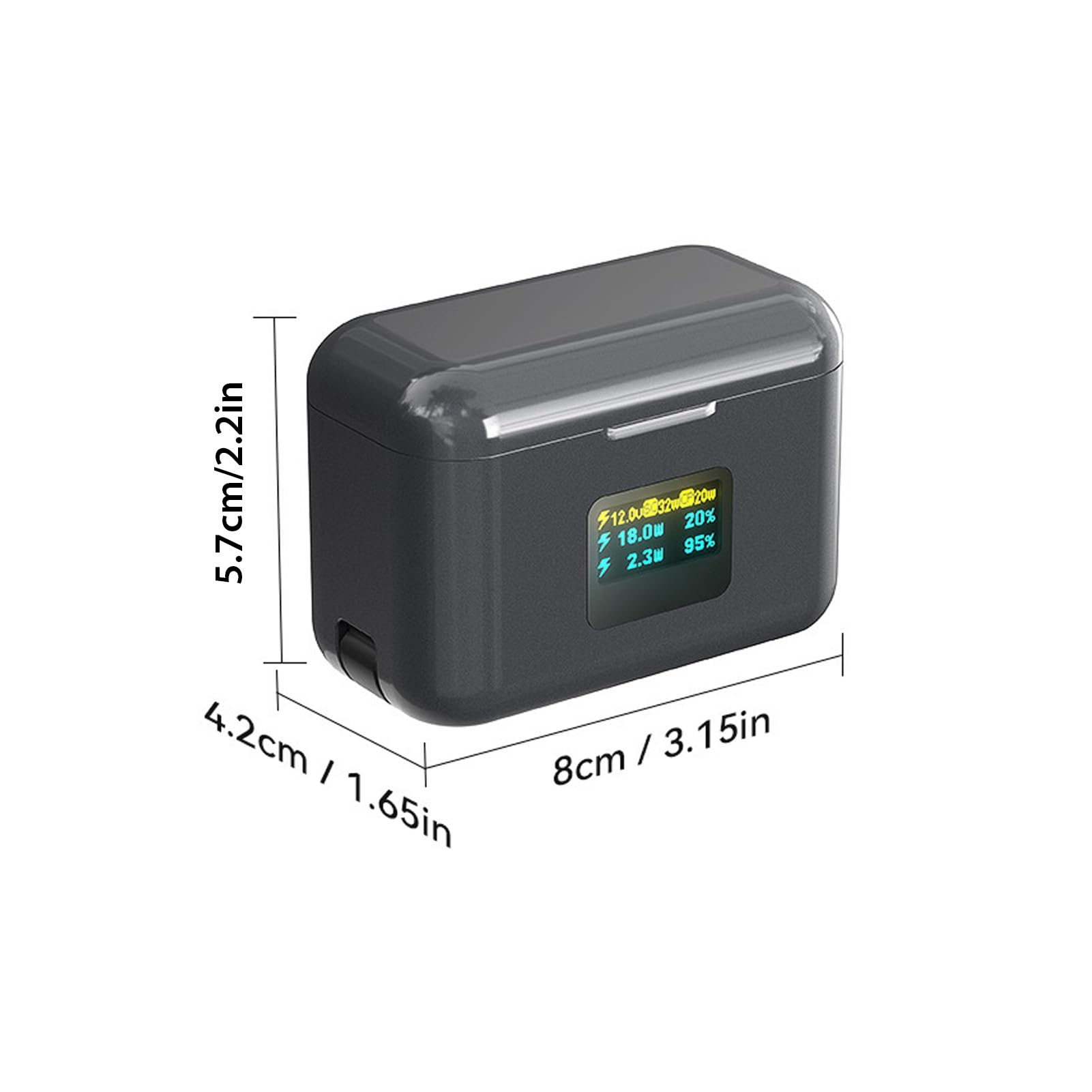 Mingzhe Cargador de Batería Bidireccional, Cargador de Batería Dual Concentradores 2 Canales con Pantalla LCD Ranuras para Tarjetas SD Duales Estación Carga Rápida