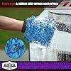AIDEA Car Wash Mitt Microfiber, 1PK Scratch Free Lint-Free, Premium Chenille Microfiber Sponge Mitt Car Wash Brush, Blue, Regular Size 7.12''X10.14'' #4