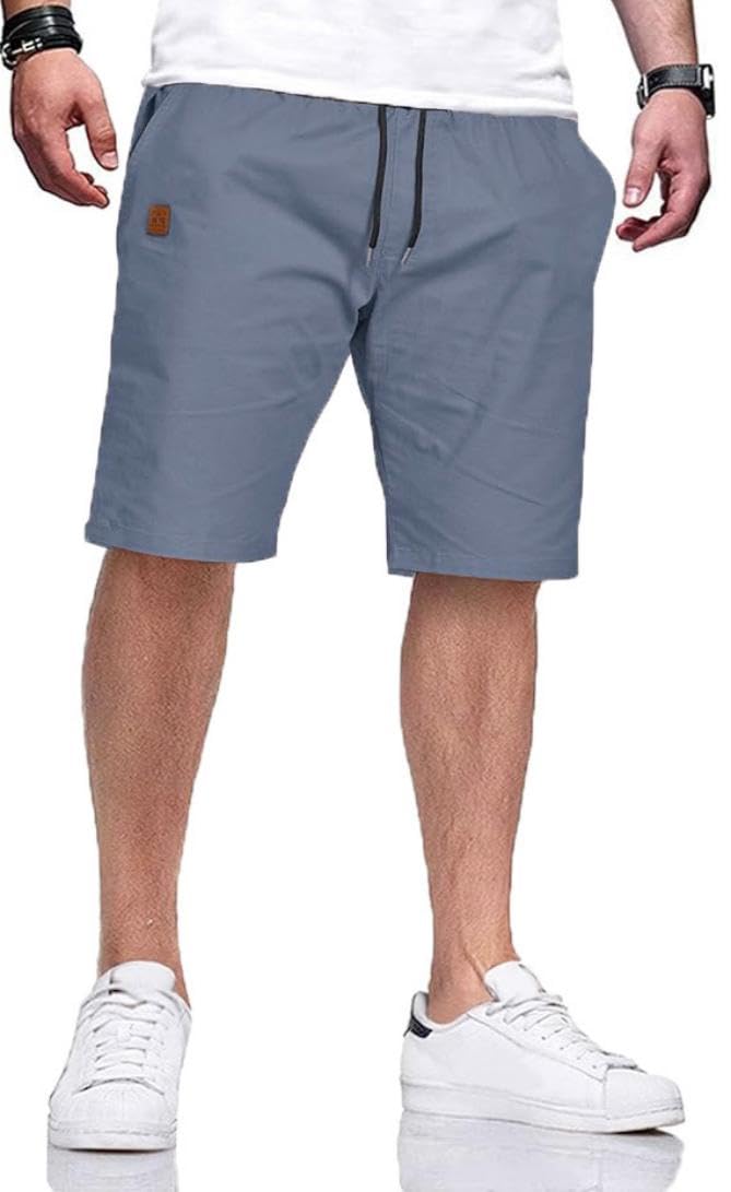 HCSS Pantalones cortos para hombre, bermudas, pantalones cortos de verano, cargo chino, pantalones cortos de algodón elástico con bolsillo