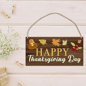 Maple Leaf Fall Happy Thanksgiving Day Hanging Sign Wooden Home Decor Plaque, Outdoor Indoor Wood hanging Sign for Thanksgiving, Autumn Harvest Wooden Front Door Sign Wall Porch Farmhouse Decor -35 Maple Leaf Fall Happy Thanksgiving Day Hanging Sign Wooden Home Decor Plaque Outdoor Indoor Wood hanging Sign for Thanksgiving Autumn Harvest Wooden Front Door Sign Wall Porch Farmhouse Decor 35