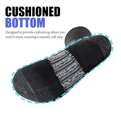 JOYNÉE 5/10 Pairs Mens Lightweight Athletic Crew Cushioned Breathable Work High Calf Long Boot Socks2