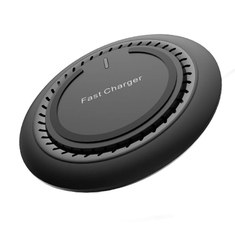 Caricatore Wireless Ricarica 10W Wireless Compatibile S9/S9 +/S8/S8 +/Nota 8, 7.5W Caricabatterie Wireless Compatibiler Apple iPhone XS/XS Max/XR/X/8/8 Plus e 5W Standard Ricarica, Black