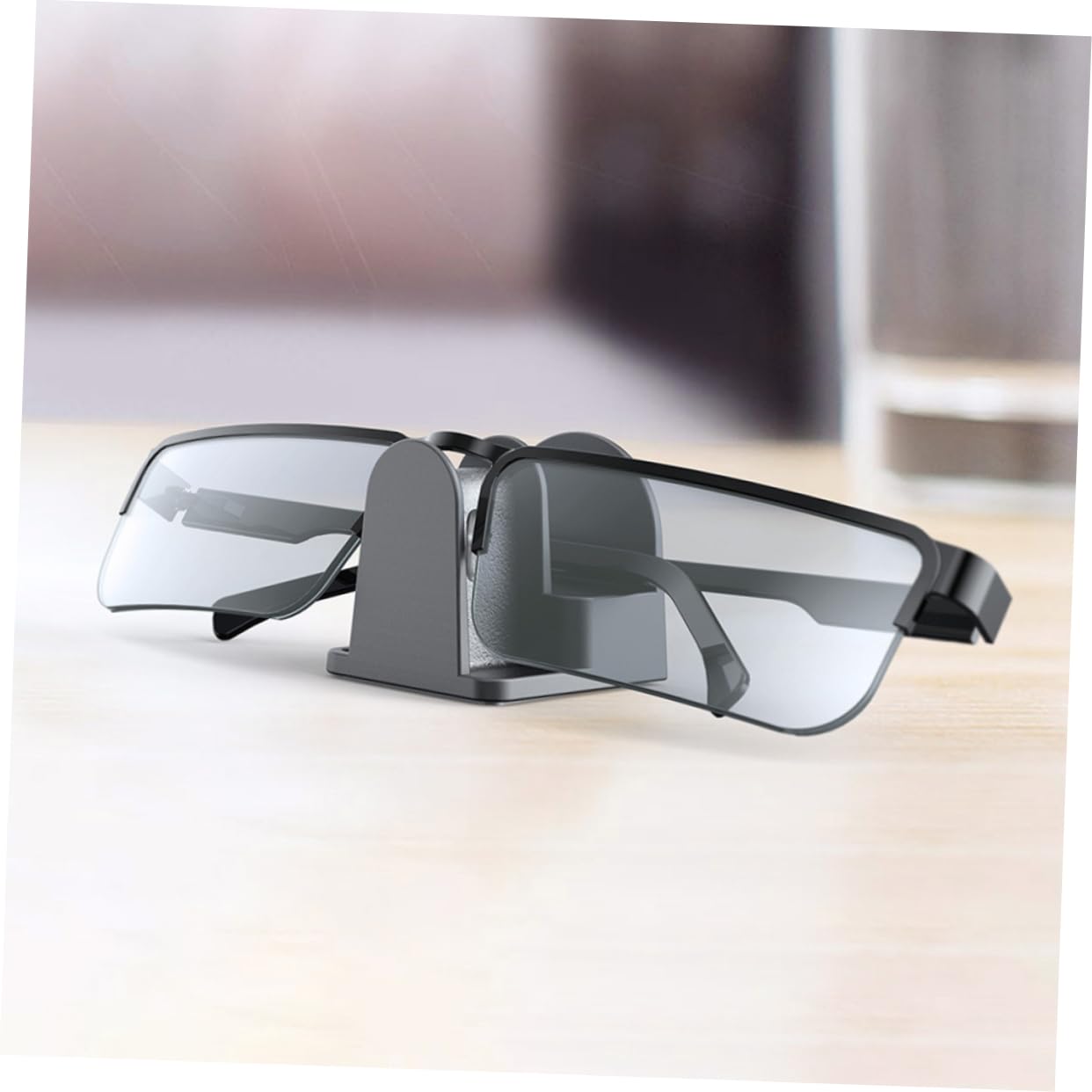 HEALLILY 2pcs Sunglasses Storage Stand Eyeglasses Holder Black Wall-mounted Eyeglasses Bracket Plastic Sunglasses Rack for Car