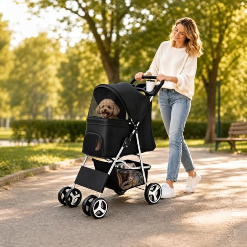ZENY Foldable 4-Wheel Stroller