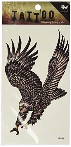 King Horse Waterproof tattoo sticker tattoo sticker, personalized men's eagle wings (tatuajes temporales)