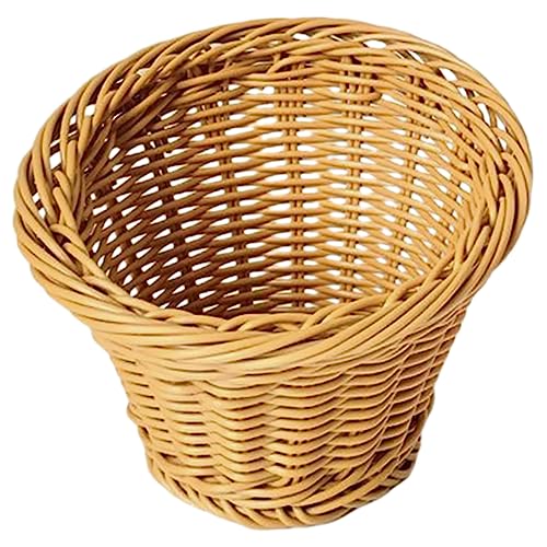 SOLUSTRE Woven Rattan Storage Basket Multi Functional Organizer for Home Kitchen and Picnic Handmade Vegetable and Fruit Holder Decorative Display Basket for All Occasions