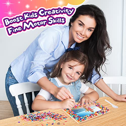 MDINGTD Activites Manuelles pour Enfants 5 6 7 8 9 10 11 12 Ans Fille, Cadeau Fille 5-12 Ans Mosaique Loisir Creatif Enfant Kit Bricolage Enfant 5-12 Ans Jouet Fille 5-12 Ans Kits de Loisirs Créatifs