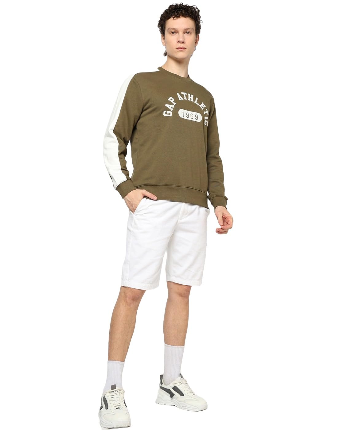 GAP Men’s Stylised Full Sleeves Crew Neck Cotton Blend Sweatshirt-picture-31
