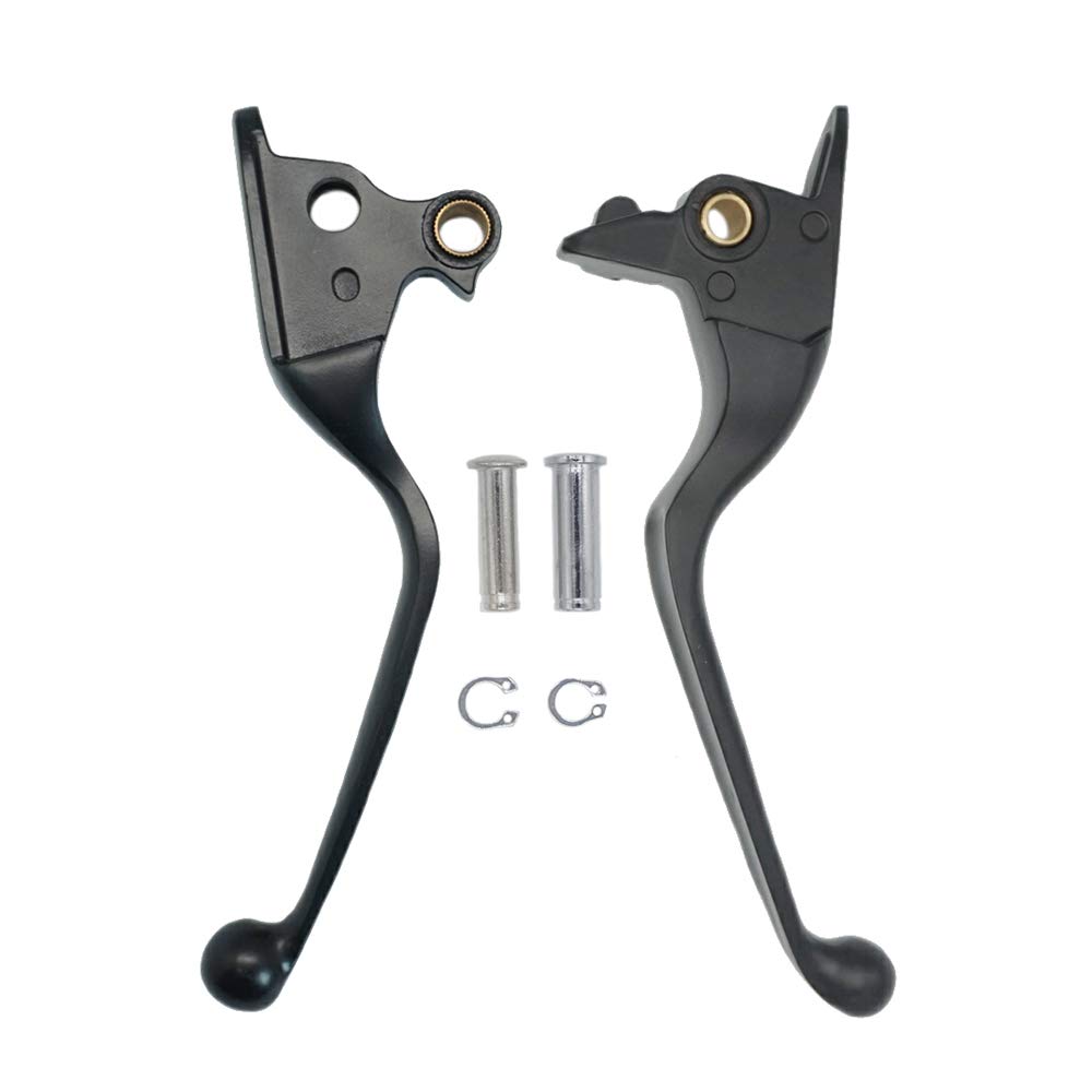 S SYUU SY002792 Black Brake and Clutch Levers Compatible with Harley Davidson Dyna Softail Fat Boy Low Rider Super Glide Wide Glide Breakout 2018 2019 2020