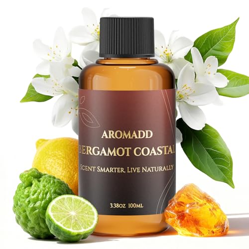AROMADD AROMADD Bergamot Coastal Diffuser Oil Inspired by Luxury Hotel Scent 3.38 Fl Oz (100ml), Aroma Diffuser & Hotel Fragrance Diffuser Oil, Essential Oil Diffuser for Aromatherapy, Long-Lasting