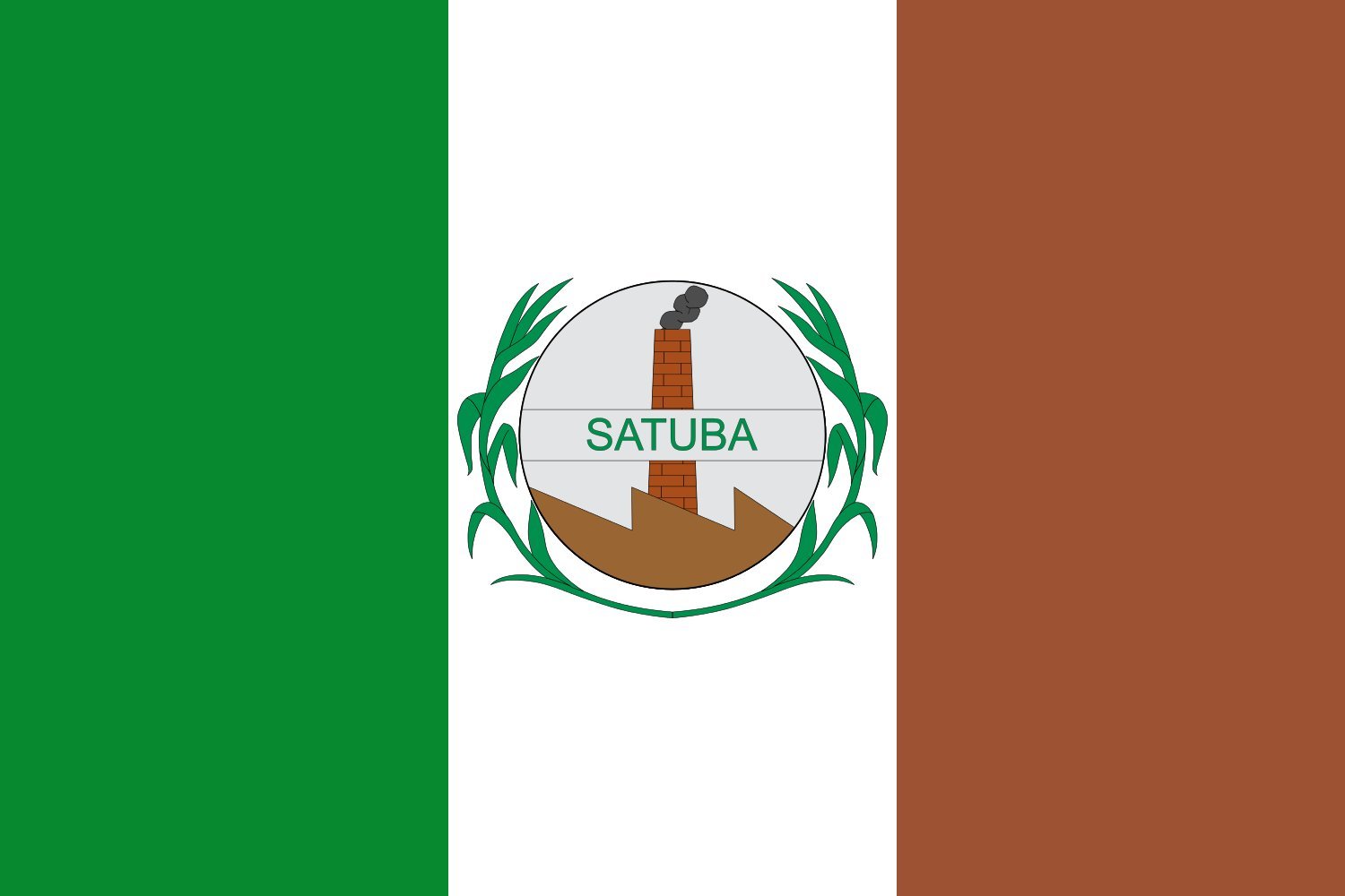 Drapeau de Satuba Alagoas grand tissu résistant pour célébration et mât