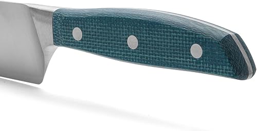 Miniatura 4 de Arcos Cuchillo de chef forjado de acero inoxidable tamaño 10 pulgadas. Mango profesional de micarta y borde especial de seda y hoja plateada 9.843