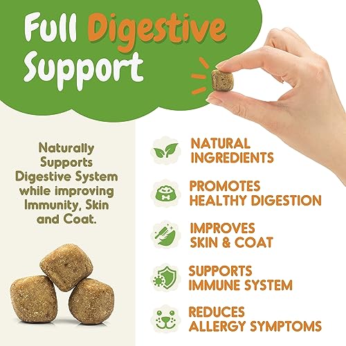 Probiotics for Dogs – Digestive Enzymes for Gut Health, Diarrhea & Bowel Support, Seasonal Allergies, Dog Supplement for Pet Immune System, Dog Vitamin – 120 Soft Chews – Chicken Probiotics for Dogs – Digestive Enzymes for Gut Health, Diarrhea & Bowel Support, Seasonal Allergies, Dog Supplement for Pet Immune System, Dog Vitamin – 120 Soft Chews – Chicken