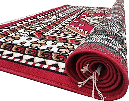 Image of Home Decore Acrylic Carpet for Your Living Room & Drawing Room Aywhere in Your Home (150x210 Red Colour)- 5x7 Feet