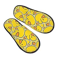 Cotton Slippers Duck Rubber Duck Animal Anti-Skid Shoes With Mute Sole Slippers For Christmas Big Kid Indoor M
