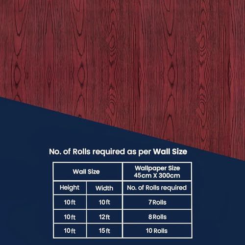 Image of Self Adhesive Decorative Peel Stick Waterproof Wooden Door Wallpaper Wall Decor Removable Wall Sticker for Living Room Hall Decoration PVC Vinyl DIY 45x304cm