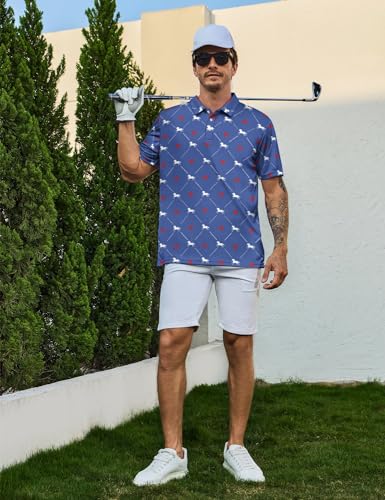 Men‘s Golf Shirt Funny Polo Shirts Short Sleeve Golf Polo Shirts Gifts Print Shirts4