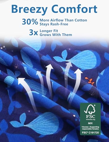 JunNeng Bamboo Viscose Toddler Pajamas, Baby Boys Girls Pjs Sets, Kids Snug-Fit Long Sleeve Sleepwear4