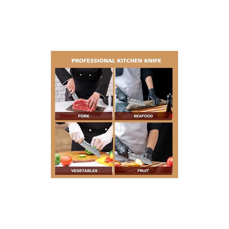 MDHAND-7-Santoku-Knife--Ultra-Sharp-Japanese-Chef-Knife-Forged-High-Carbon-German-Stainless-Steel-Chopping-Knife-with-Ergonomic-Pakkawood-Handle-Design-Gifts-for-Women-and-Men MDHAND 7" Santoku Knife - Ultra Sharp Japanese Chef Knife - Forged High Carbon German Stainless Steel Chopping Knife with Ergonomic Pakkawood Handle Design, Gifts for Women and Men