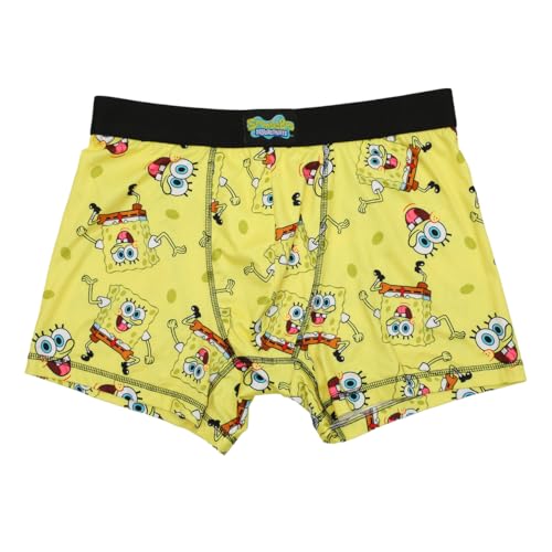 Bioworld Men's Adult SpongeBob SquarePants Boxer Brief Underwear 3-Pack3