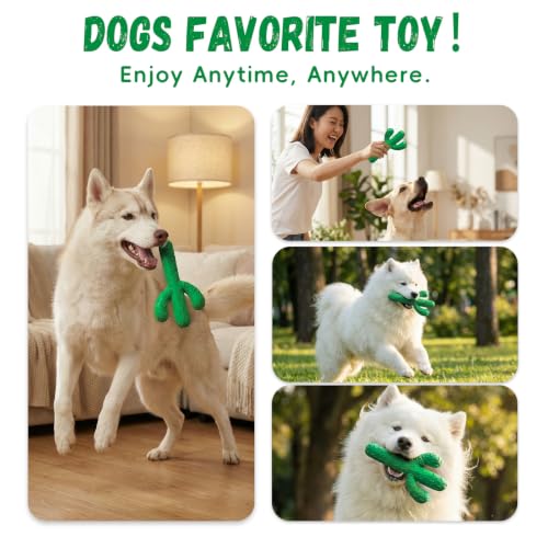 Image of MewaJump Dog Chew Toys, Durable Rubber Dog Toys for Aggressive Chewers Dark Green